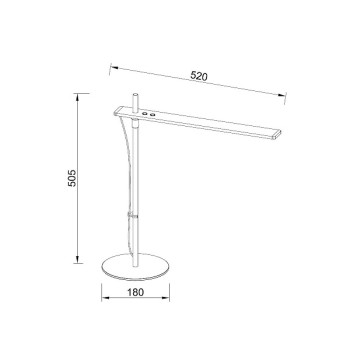 LED Tischleuchte BARDOLINO, schwarz