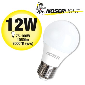 NOSER LED A60 opal, E27, 12W, 1050lm, 270?, 3000?K, CRI80