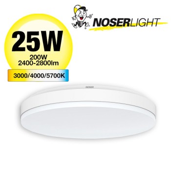 NOSER LED surface-mounted light fitting CCT, 25W, round, white