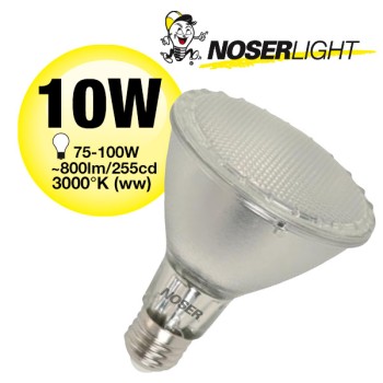 NOSER LED PAR30, 10W, 120°, IP64, warmweiss