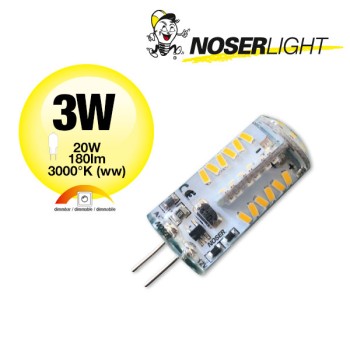 NOSER LED G4, 3W, 180lm, 3000°K