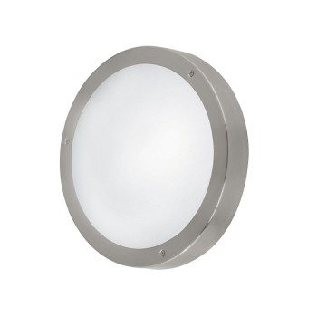LED Wall Light VENTO 1, stainless steel / white