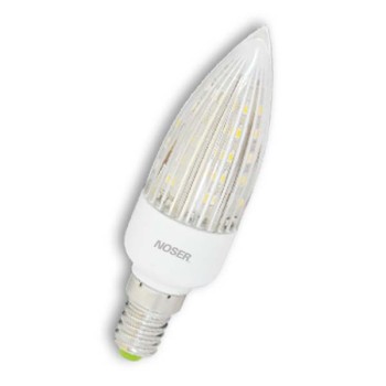 NOSER LED-Candle "wave" 1.5-2W, E14, warm white (ww)