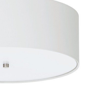 PASTERI ceiling light, round, white and matt nickel