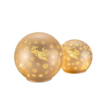 Glass Ball Set gold, 2 pcs.