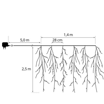 Branch Curtain white