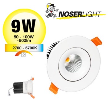 NOSER LED Downlight CCT white, 9W