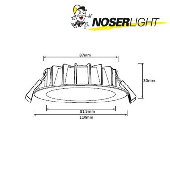 NOSER LED Luminaire encastré CCT, 10W, blanc