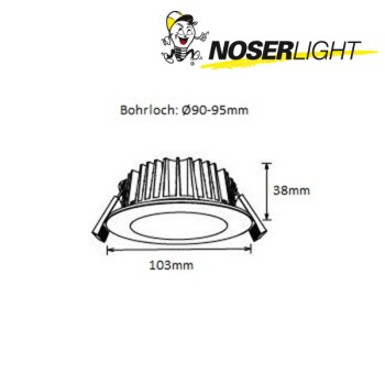 NOSER LED Einbauleuchte 10W, weiss, CCT 3000/4000/5700K