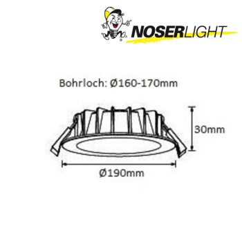 NOSER LED Downlight CCT, 25W, white