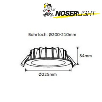 NOSER LED Einbauleuchte 35W, weiss, CCT 3000/4000/5700K