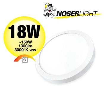 NOSER LED Wand-/Deckenleuchte rund, weiss, dimmbar und warmweiss Licht