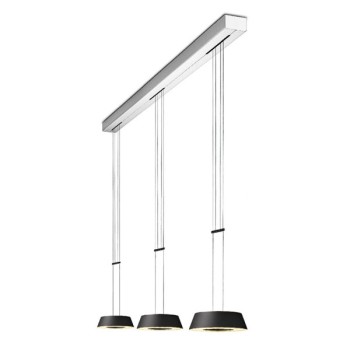 OLIGO LED Pendant luminaire GLANCE, 3 lights, matt black