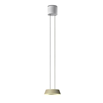 Pendant luminaire GLANCE, 1 light, height adjustable, cashmere, 120-240V, 50-60Hz, 24V DC, 2 x LED-board, 2700K, 1700lm, 25W, CRI>90, canopy matt white, incl. gesture control and switch