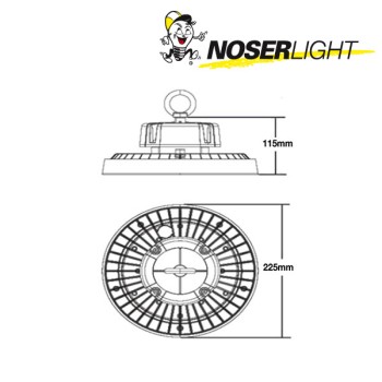NOSER Highbay LED-Strahler, 150W, 3000°K, DALI