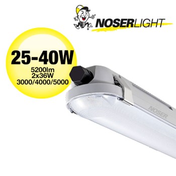 LED Nassraumleuchte IP66, IK08, 25-40W, ~5200lm, CCT