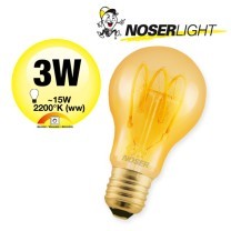 NOSER Filament LED E27, goldgelüstert, super-warmweiss, dimmbar