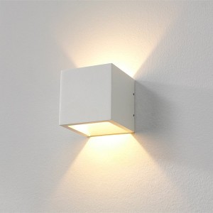 Lampe LED CUBE, blanc, blanc chaud, IP65