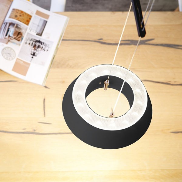 OLIGO LED Pendant luminaire GLANCE, 1 light, matt black