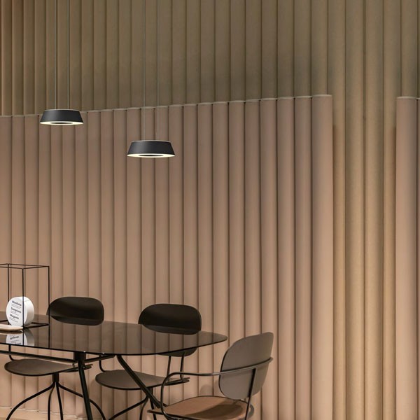 OLIGO LED Pendant luminaire GLANCE, 2 lights, matt black