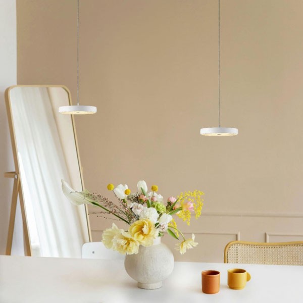 OLIGO LED Pendant luminaire DECENT, 2-fold, matt white