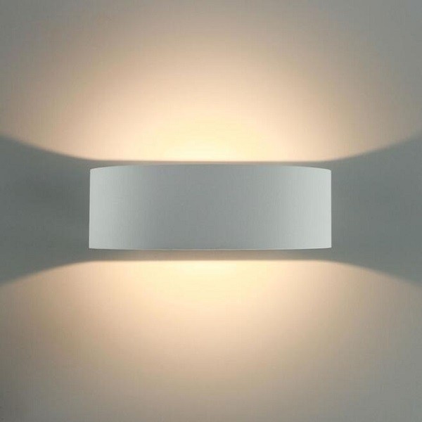 LED Applique SHARP, blanc, IP54, lumière blanche chaude